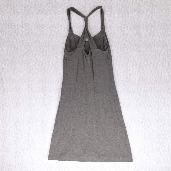 Dakini Tank Dress Women's S Gray Stretch Knit Athleisure Built-in Bra Summer - Picture 2 of 6